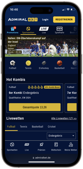 Admiral Bet Web-App